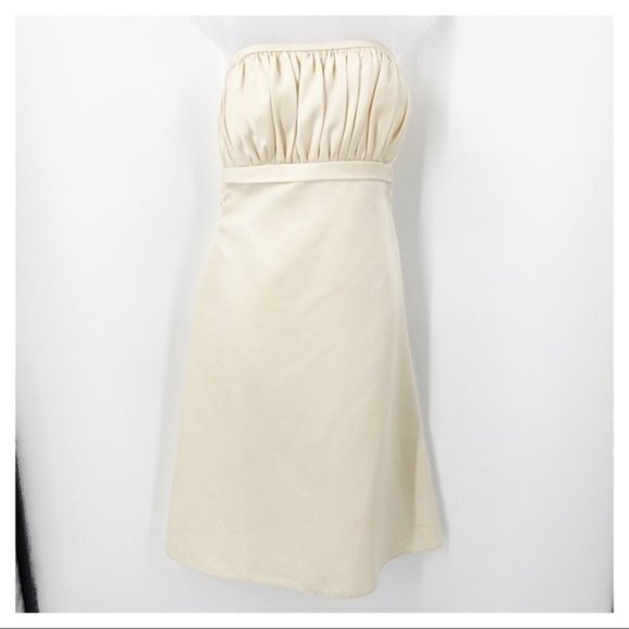 Forever Yours Strapless A Line Mid Length Dress 10 - Picture 1 of 11